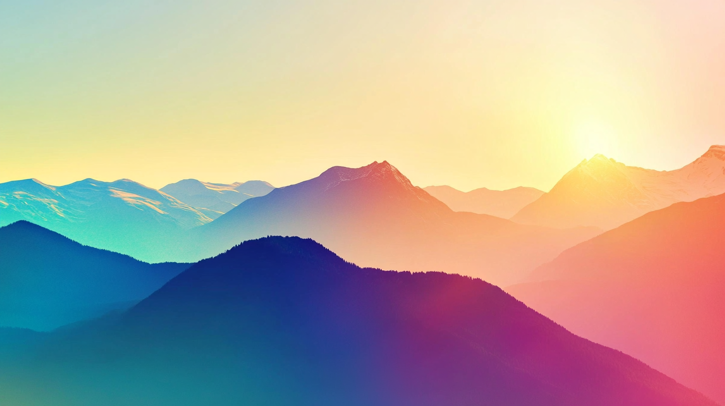 Colorful mountain background